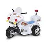 Ficha técnica e caractérísticas do produto Mini Moto Eletrica Infantil Policia 6V 18W Branca Bw006br Importway