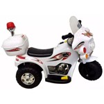 Ficha técnica e caractérísticas do produto Mini Moto Eletrica Infantil Policia 6v 18w Branca Importway