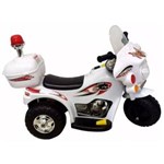 Ficha técnica e caractérísticas do produto Mini Moto Elétrica Infantil Policia 6V 18W Branca Importway
