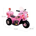 Ficha técnica e caractérísticas do produto Mini Moto Elétrica Infantil Triciclo Elétrico BZ Cycle Rosa com Músicas e Luzes BARZI MOTORS