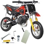 Ficha técnica e caractérísticas do produto Mini Moto Infantil Gasolina 2 Tempos 49CC Cross Trilha Off Road Importway WVDB-006 Dirt