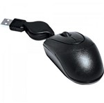 Ficha técnica e caractérísticas do produto Mini Mouse com Cabo Retrátil USB 800dpi MO48 Preto MULTILASE - Multilaser