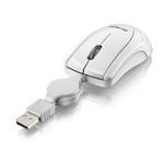 Ficha técnica e caractérísticas do produto Mini Mouse Fit Retrátil Branco Usb - Multilaser MO162