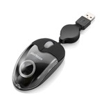 Ficha técnica e caractérísticas do produto Mini Mouse Multilaser Óptico Preto Cabo Retrátil - MO045
