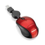 Ficha técnica e caractérísticas do produto Mini Mouse Multilaser Retrátil Fit USB Vermelo Piano MO157