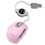 Ficha técnica e caractérísticas do produto Mini Mouse Óptico Maxprint 606229 USB C/ Cabo Retrátil - Rosa