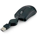 Ficha técnica e caractérísticas do produto Mini Mouse Óptico Retrátil 800Dpi Preto Usb Mo159 Multilaser