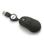 Ficha técnica e caractérísticas do produto Mini Mouse Óptico Retrátil Preto 7194 - Leadership