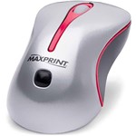 Ficha técnica e caractérísticas do produto Mini Mouse Óptico USB Prata/Vermelho - Maxprint