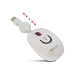 Mouse Optico Retratil Mo-p733 Branco Usb Mop733ub0020k0x K-mex