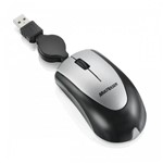 Ficha técnica e caractérísticas do produto Mini Mouse Retrátil Multilaser USB Prata MO073
