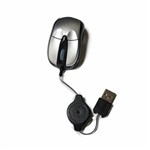 Ficha técnica e caractérísticas do produto Mini Mouse Retrátil Óptico Usb 1000dpi Prata