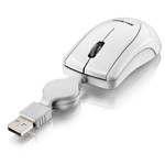 Ficha técnica e caractérísticas do produto Mini Mouse Retrátil USB 800DPI Branco MO162 - Multilaser