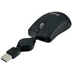 Ficha técnica e caractérísticas do produto Mini Mouse Retrátil USB 800DPI Preto MO159 - Multilaser
