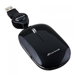 Ficha técnica e caractérísticas do produto Mini Mouse Retrátil USB MM-302BK Preto FORTREK