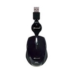 Ficha técnica e caractérísticas do produto Mini Mouse Retrátil Usb Mm-601Bk Fortrek - Preto