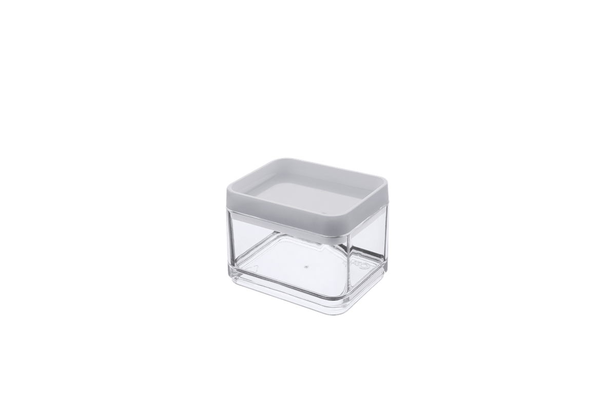Ficha técnica e caractérísticas do produto Mini Pote 100 Ml - MOD 7,3 X 5,5 X 5,5 Cm Cristal com Branco Coza