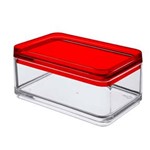 Ficha técnica e caractérísticas do produto Mini Pote Coza Mod Cristal/Vermelho - 200ml