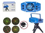 Ficha técnica e caractérísticas do produto Mini Projetor Holografico a Laser 4 Desenhos e Movimento com Tripe Azul 173A - Luatek