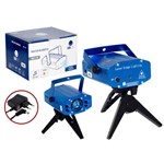 Ficha técnica e caractérísticas do produto Mini Projetor Holografico a LASER 6 Desenhos e Movimento com Tripe 173B Azul - Luatek