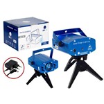 Ficha técnica e caractérísticas do produto Mini Projetor Holografico a LASER 6 Desenhos e Movimento com Tripe 173B Azul