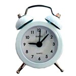 Ficha técnica e caractérísticas do produto Mini Relógio Despertador Retrô Branco