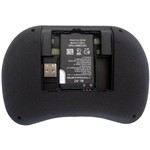 Ficha técnica e caractérísticas do produto Mini Teclado Sem Fio com Touchpad Mouse Ideal para Smart Tv Pc Notebook - Preto.