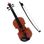 Ficha técnica e caractérísticas do produto Mini Violino Infantil Acustico com 4 Cordas e Arco para Iniciantes