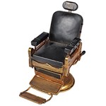 Ficha técnica e caractérísticas do produto Miniatura Cadeira de Barbeiro Decorativo Dr0102 Azul/Ouro - BTC
