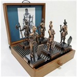 Ficha técnica e caractérísticas do produto Miniaturas Decorativas com 5 Cavaleiros Medievais em Metal
