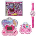Ficha técnica e caractérísticas do produto Minigame, Relógio e Rádio FM - Barbie - Candide