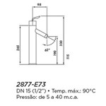 Ficha técnica e caractérísticas do produto Misturador Monocomando para Banheiro Bica Alta Eternit Lion 2877 - E73 1/2``