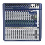 Ficha técnica e caractérísticas do produto Mixer Analógico 16 Canais Signature Preto/Azul Soundcraft