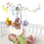 Ficha técnica e caractérísticas do produto Móbile em Pelúcia Giratório Musical de Bebê para Berço Safari