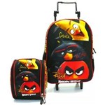 Ficha técnica e caractérísticas do produto Mochila Angry Birds Chuck Bomb Red Rodinha G + Lancheira