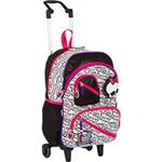 Ficha técnica e caractérísticas do produto Mochila de Carrinho Sestini Grande Monster High Caveirinhas Branco/Preto/Rosa