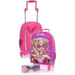 Ficha técnica e caractérísticas do produto Mochila de Rodinhas Infantil Sestini Super Princesa M 16y Pink Barbie