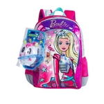 Ficha técnica e caractérísticas do produto Mochila Infantil Barbie Aventura Nas Estrelas G Verde