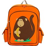 Ficha técnica e caractérísticas do produto Mochila Infantil de Costas Grande Beatrix Dieter Macaco Laranja e Marrom