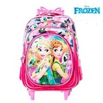 Ficha técnica e caractérísticas do produto Mochila Infantil Escolar 3D Frozen Elsa e Anna com Rodinhas