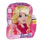 Ficha técnica e caractérísticas do produto Mochila Infantil Escolar Rosa Grande Barbie Infantil Menina