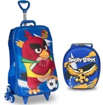 Ficha técnica e caractérísticas do produto Mochila Mochilete Escolar 3D e Lancheira Maxtoy Angry Birds Futebol
