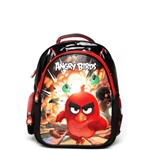 Mochila Santino Angry Birds 3D Preta/Vermelha