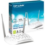 Ficha técnica e caractérísticas do produto Modem Roteador Wireless N ADSL2 de 300Mbps TD-W8961N TP-Link