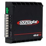 Ficha técnica e caractérísticas do produto Módulo Amplificador Digital Soundigital Sd400.4d Evo Ii Black - 4 Canais - 524 Watts Rms