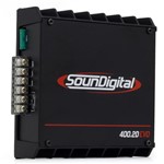 Ficha técnica e caractérísticas do produto Módulo Amplificador Digital Soundigital Sd400.2d Evo Ii Black - 522 Watts Rms - 2 Ohms