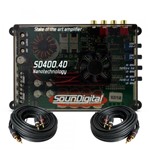 Ficha técnica e caractérísticas do produto Módulo Amplificador Soundigital Sd400.4d Mini 400w Rms 2 Ohms + Cabo Rca