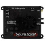 Ficha técnica e caractérísticas do produto Modulo Amplificador Soundigital Sd250.1d Mini (1x250w Rms 2ohms) Brinde 1 Cabo Rca de 5m