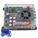 Ficha técnica e caractérísticas do produto Módulo Amplificador Soundigital SD600.1D Mini 1x 600w Rms 1ohm + Brinde 1 Cabo RCA de 5m