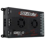 Ficha técnica e caractérísticas do produto Modulo Amplificador Soundigital Sd800.4d 800WRMS + Cabo